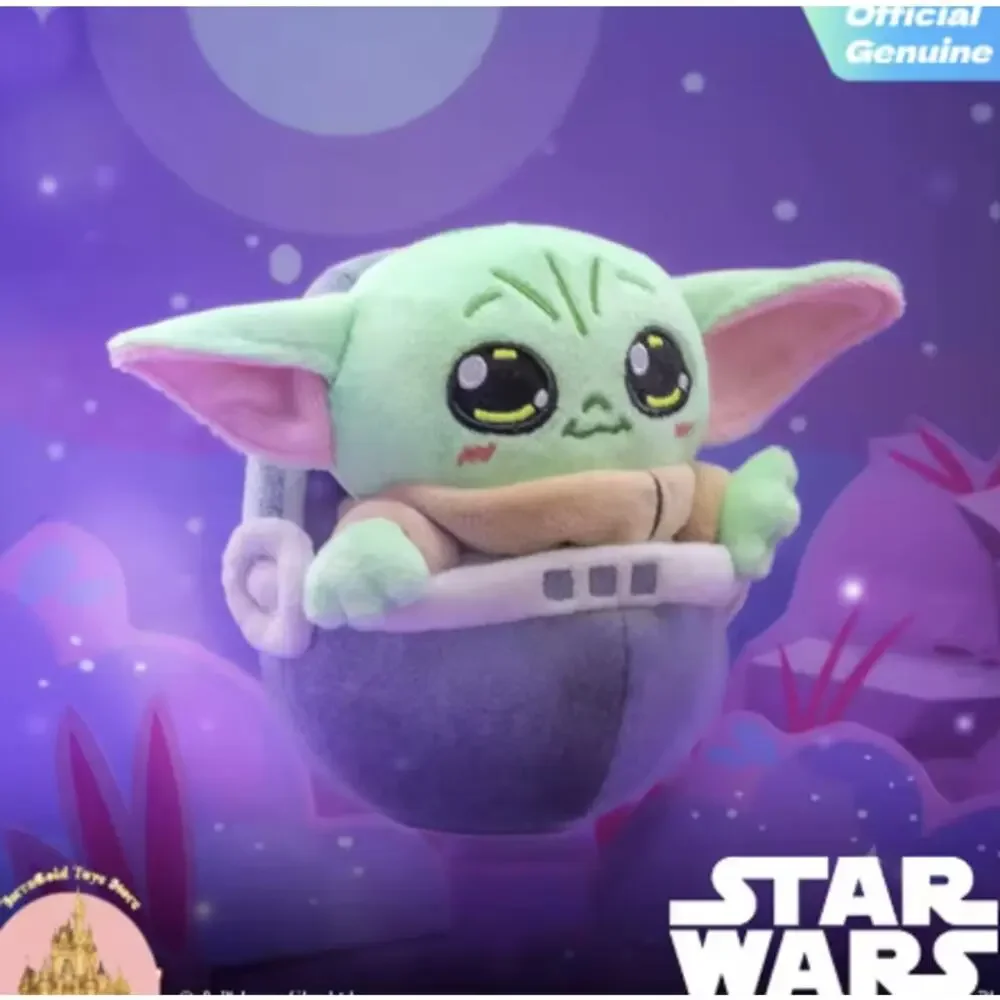 Disney x Star Wars x Cosbi Mandalorian & Grogu Plush Key/Charm, Hover Pram, New